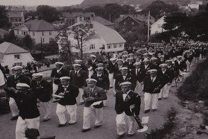 Kretsstevne for guttemusikkorps i Sandefjord 1951.