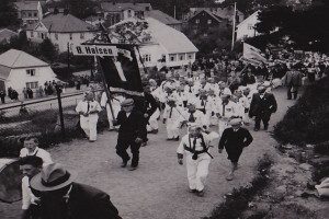 Kretsstevne for guttemusikkorps i Sandefjord 1951.
