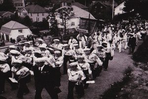 Kretsstevne for guttemusikkorps i Sandefjord 1951.