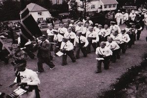 Kretsstevne for guttemusikkorps i Sandefjord 1951.
