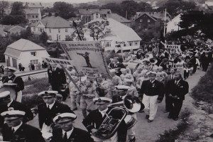 Kretsstevne for guttemusikkorps i Sandefjord 1951.