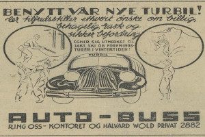 Benytt vår nye turbil - 1936