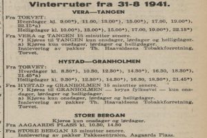 Rutetabell 1941