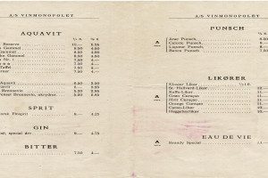 Vinmonopolet prisliste side 2 - 1944