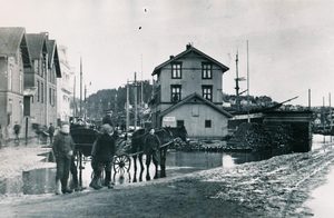 Springflo i bryggeområdet