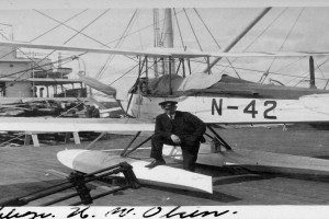 1. telegrafist K. W. Ohrem med flyet N-42