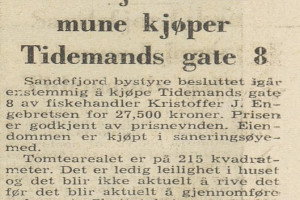 Tiedemands gate 8 - selges til Sandefjord kommune