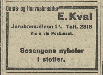 Emil Kval, skreddermester