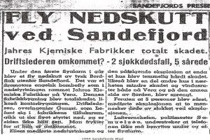Flystyrt på Jahres Fabrikker