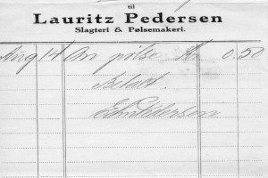 Kjøp av varer hos Lauritz Pedersen Slagteri og Pølseri
