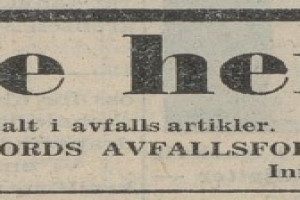 Sandefjords Avfallsforretning - 1949