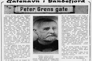 Oppkalt etter Peter Anton Grøn