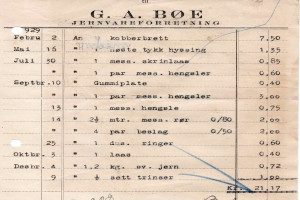 G. A. Bøe, jernvareforretning