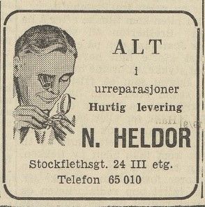 Urmaker N. Heldor - 3. etasje