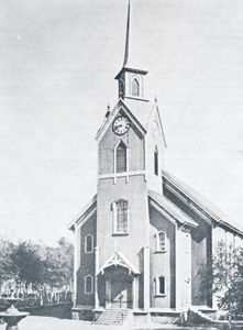 Sandefjord gamle kirke (før bybrannen i 1900)