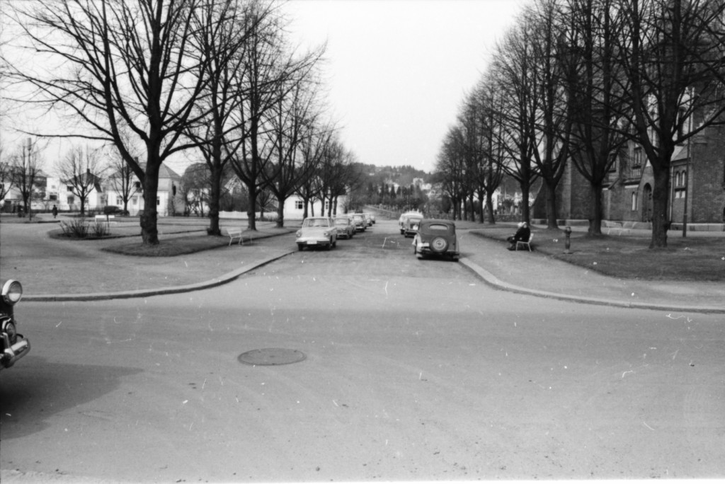 Langes gate gjennom kirkeparken til Stockfleths gate