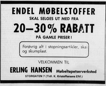 Erling Hansen Møbeltapetserverksted