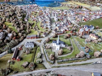 Bymodell av hele byen på slutten av 1800-tallet