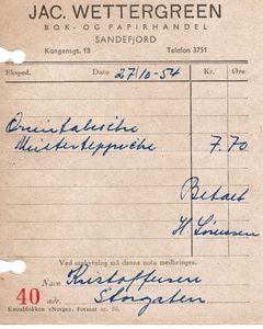 Jac. Wettergreen Bokhandel