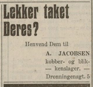 Ny eier A. Jacobsen - 1932
