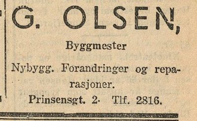 Byggmester G. Olsen