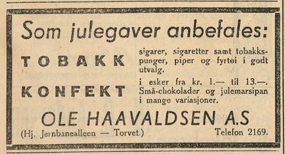 Ole Haavaldsen A/S - tobakksvarer