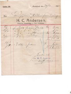 H. C. Andersen elektrisk forretning og installatør
