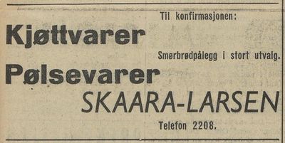 Skaara-Larsen A/S, kjøtt & pålegg