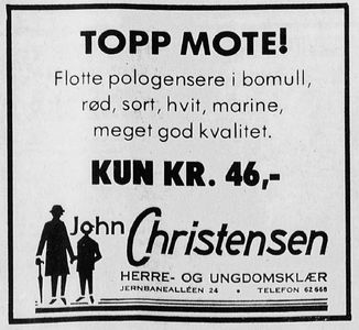 John Christensen - herre- og ungdomsklær