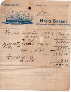 Hans Sperre Colonialhandel