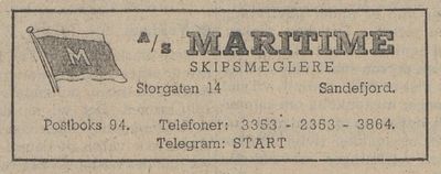A/S Maritime - skips og oljemeglere