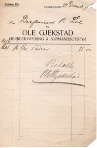 Ole Gjekstad Herreekvipering & Sjømandsutstyr