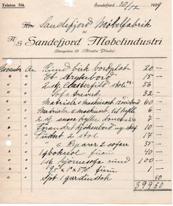 A/S Sandefjord Møbelindustri, Storgaten 18 (Hvids Plads)