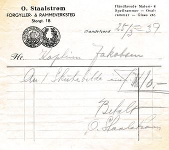 O. Staalstrøm, forgyller & rammeverksted