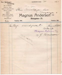 Rørlegger Magnus Andersen, Storgaten 21
