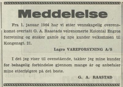 Lagro Vareforsyning A/S