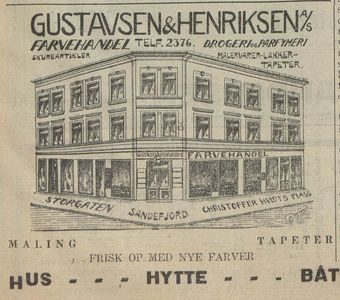 Gustavsen & Henriksen AS, farvehandel - drogeri - parfyme