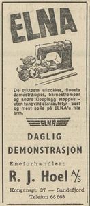 R. J. Hoel A/S - demo symaskin