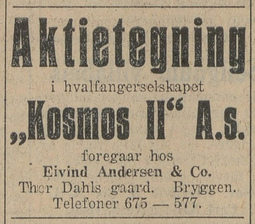 Hvalfangerselskapet Kosmos II A/S