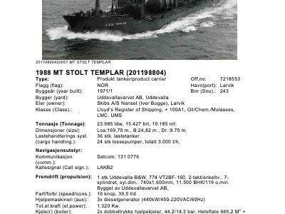 STOLT TEMPLAR
